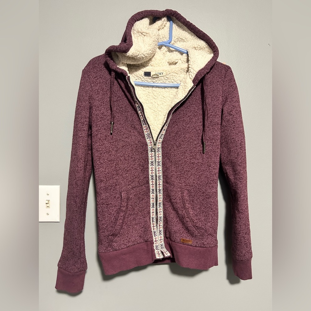 Roxy Fleece Hooded Full Zip Sweatshirt